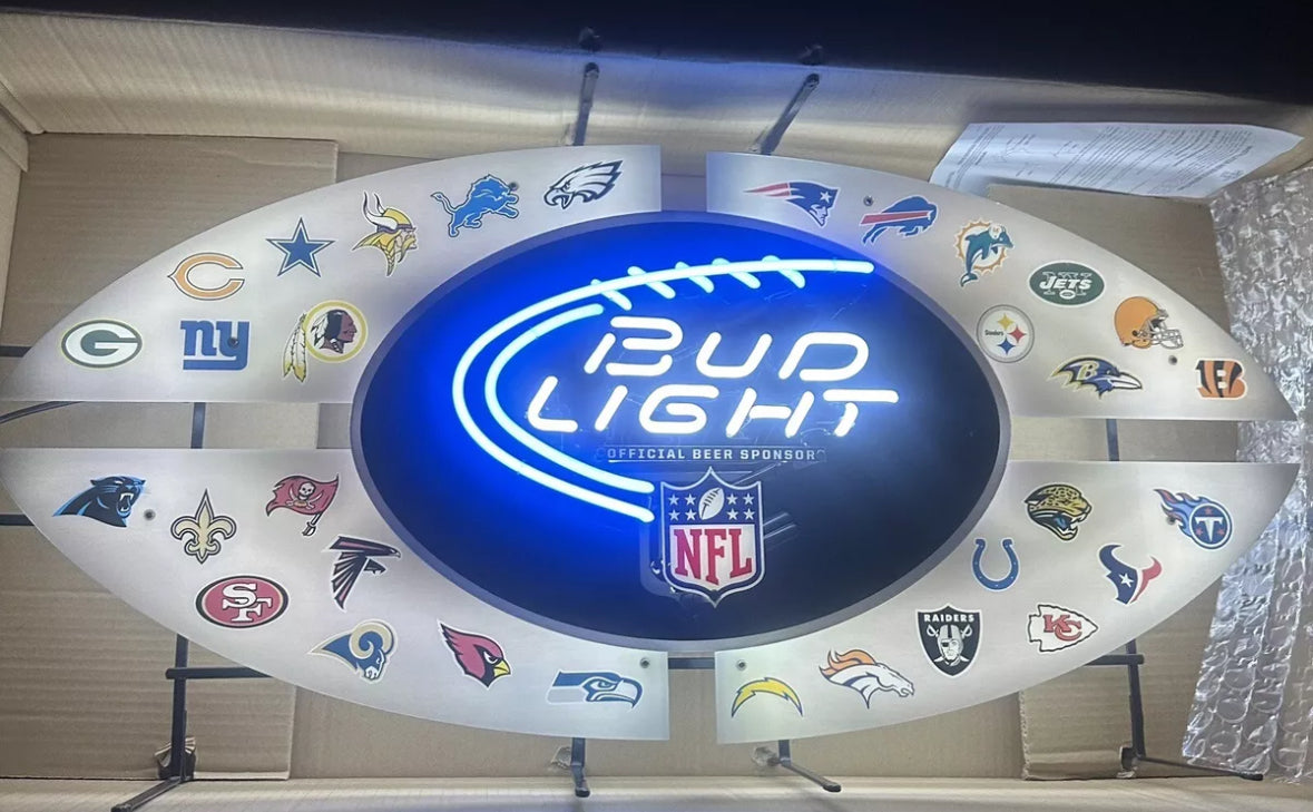 Grid unit left and/or right for Large Bud Light NFL Teams Neon Sign Replacement Tube
