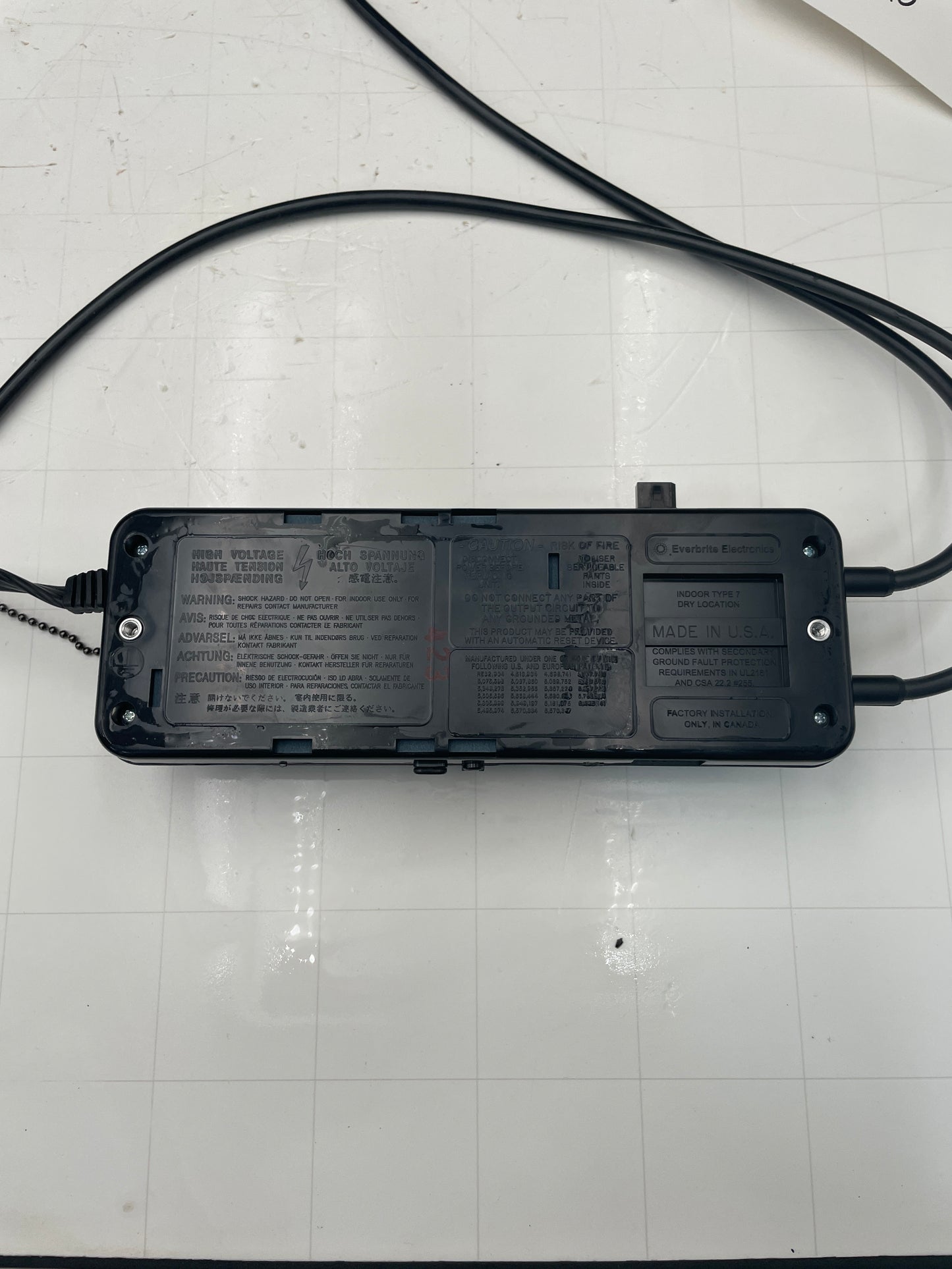 Evertron 3612 With Upper Low Voltage Extra Port Neon Sign Replacement Transformer – 5.5Kv