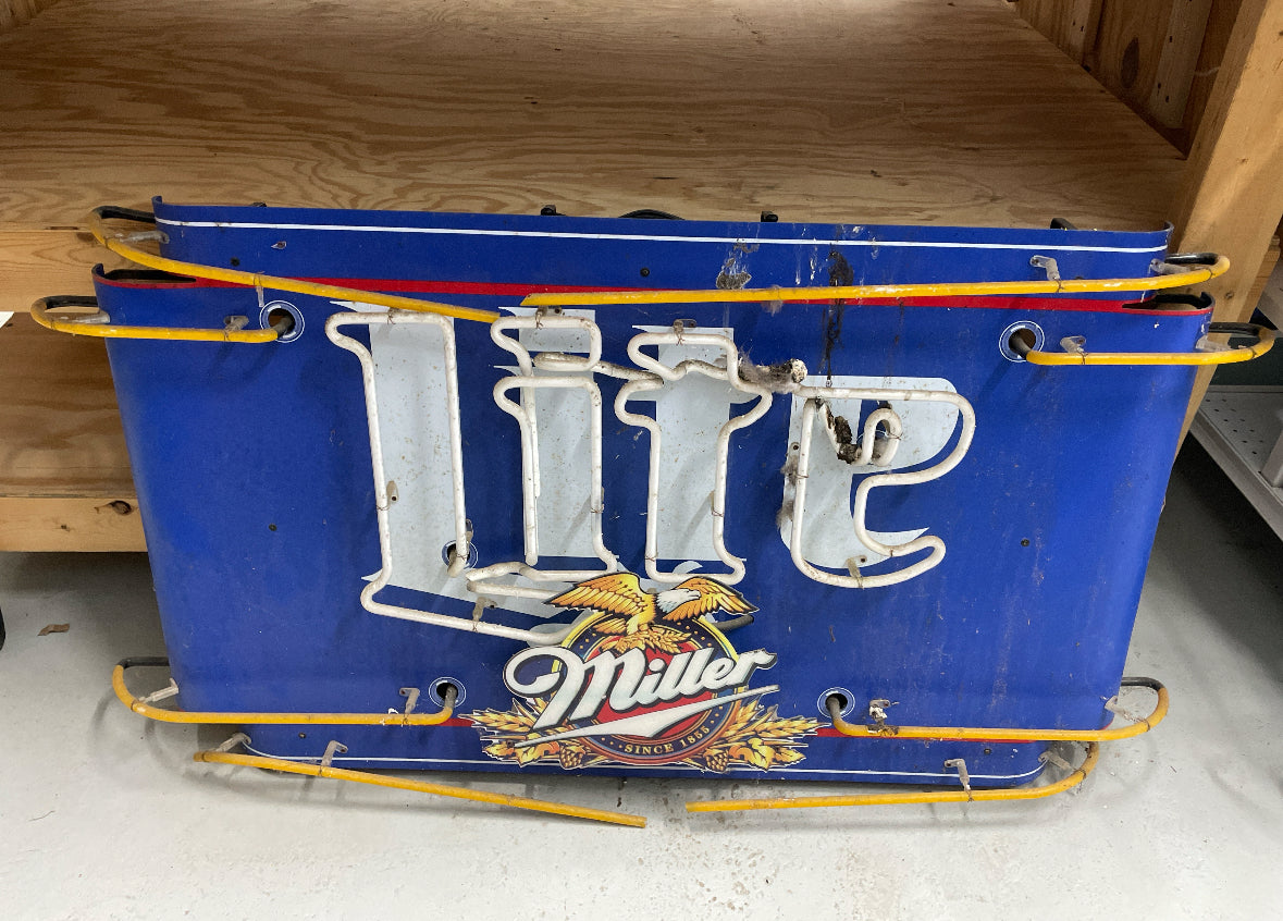 Lite Single Stoke Word unit for Large Miller Lite Replacement Tube - Neon Sign Part