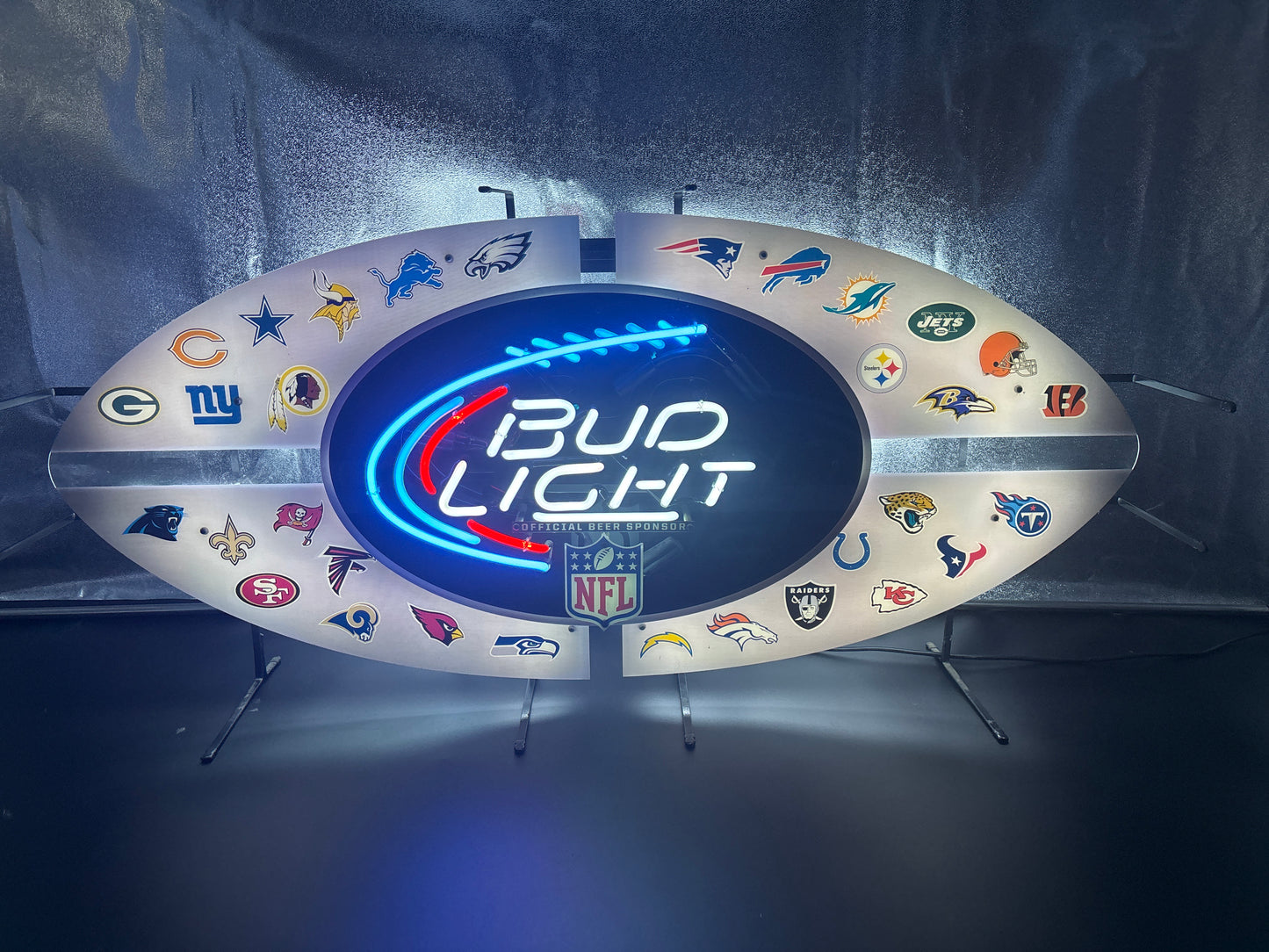 Right Side of Bud Light NFL Football Neon Sign Plastic Replacement Panel