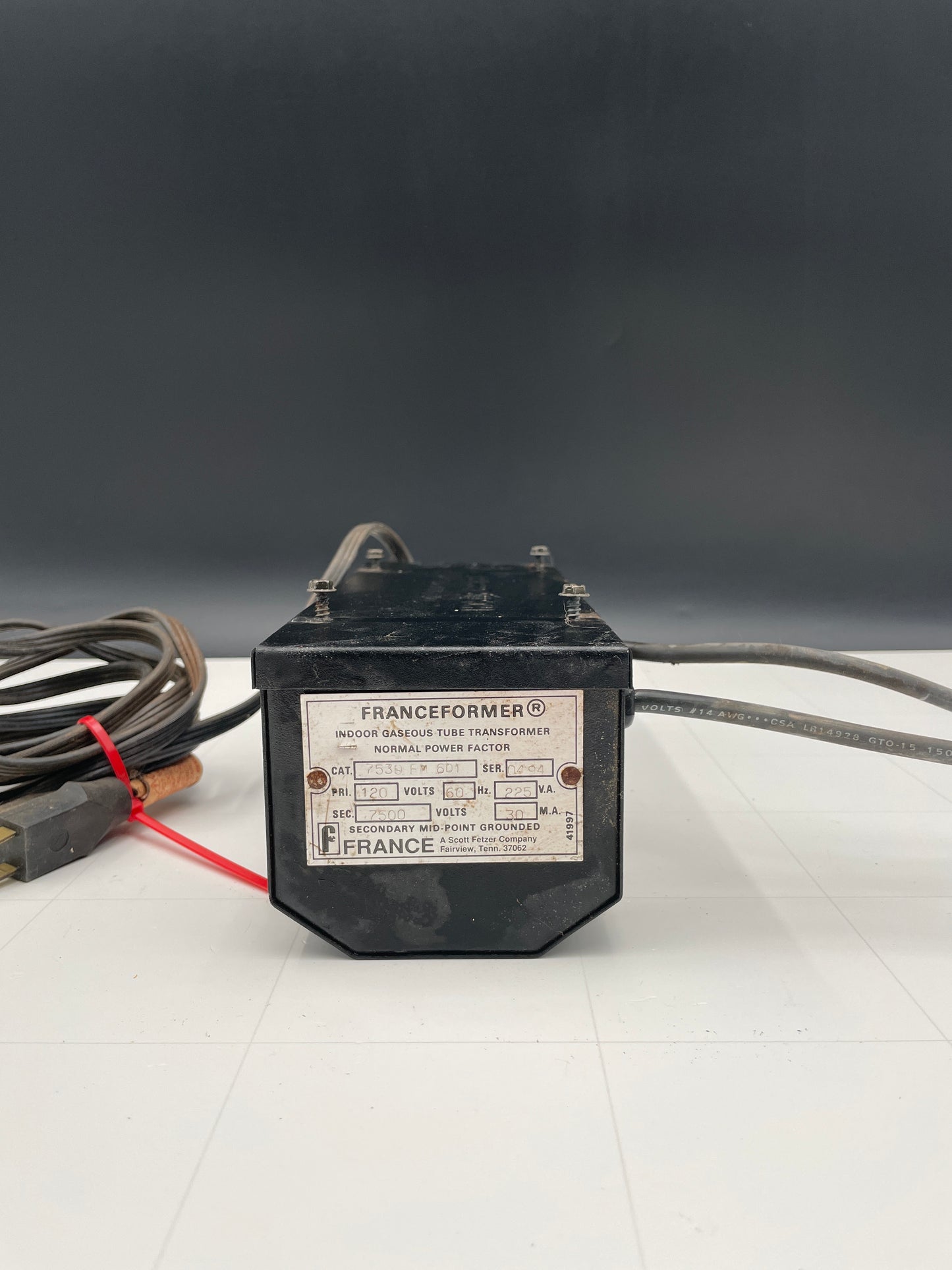 Franceformer Vintage Core & Coil with Anheuser Housing Neon Sign Replacement Transformer – 7.5Kv