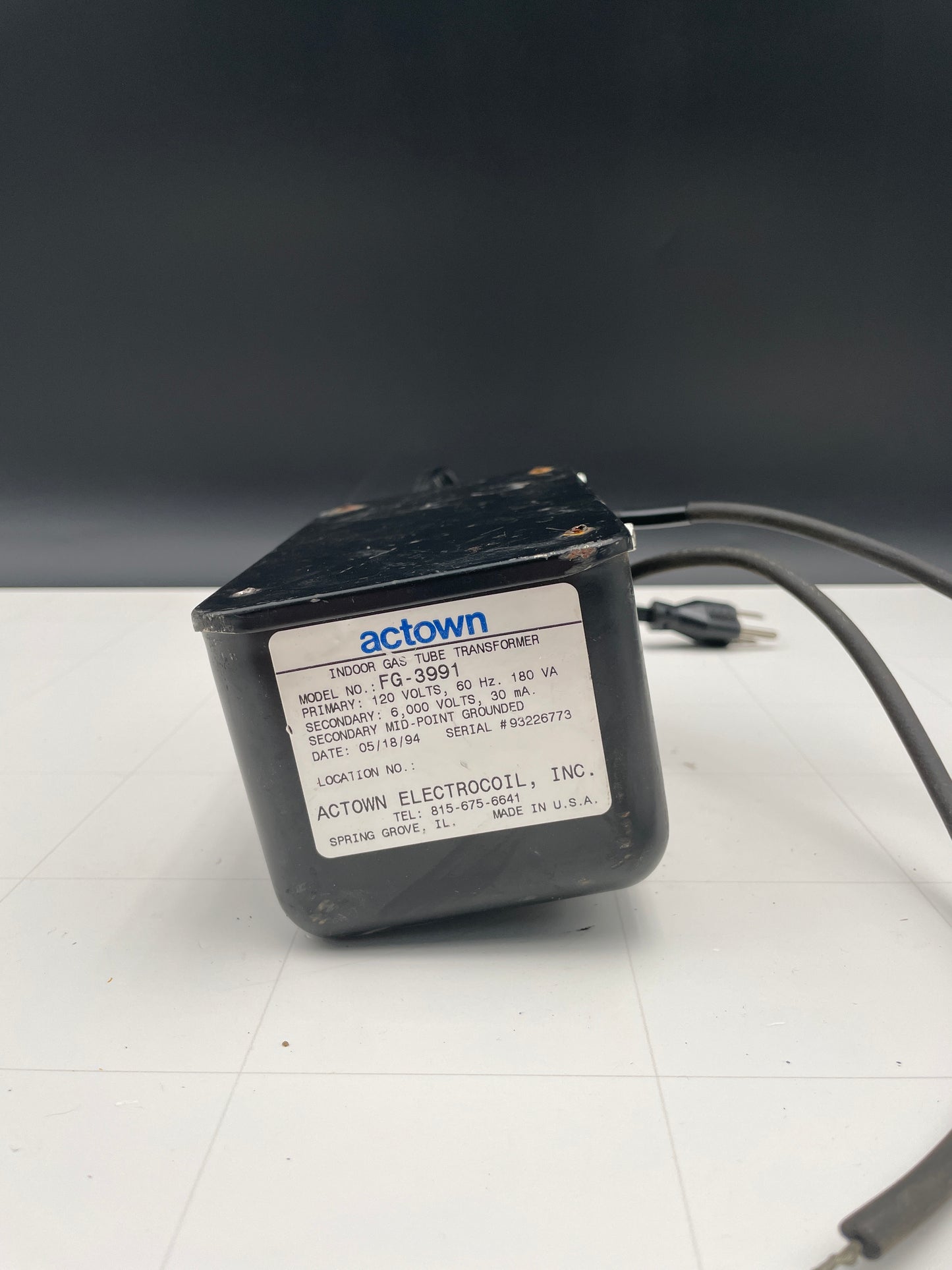 Actown Vintage Core & Coil Neon Sign Replacement Transformer – 6Kv