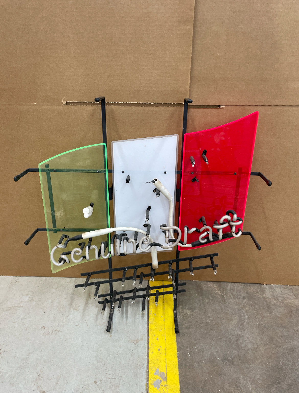 White Center Mexico Flag for Miller Genuine Draft  Neon Sign Plastic Replacement Panel