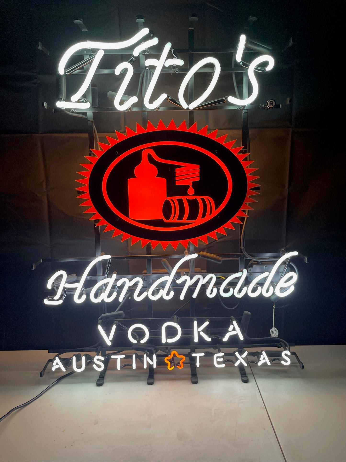 TEXAS with star for the Tito’s non-LED version original 6mm Neon Sign Replacement Tube Used