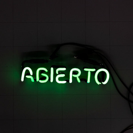 ABIERTO Single Stroke Word Unit Replacement Tube - Neon Sign Part Used