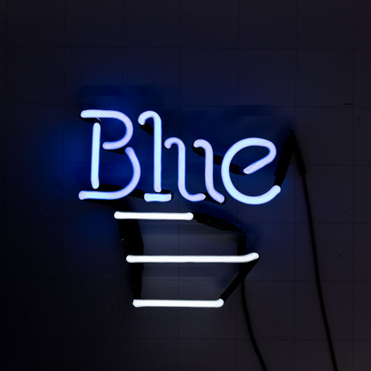 Blue and underlines Single Stroke Word Unit Replacement Tube - Neon Sign Part Used