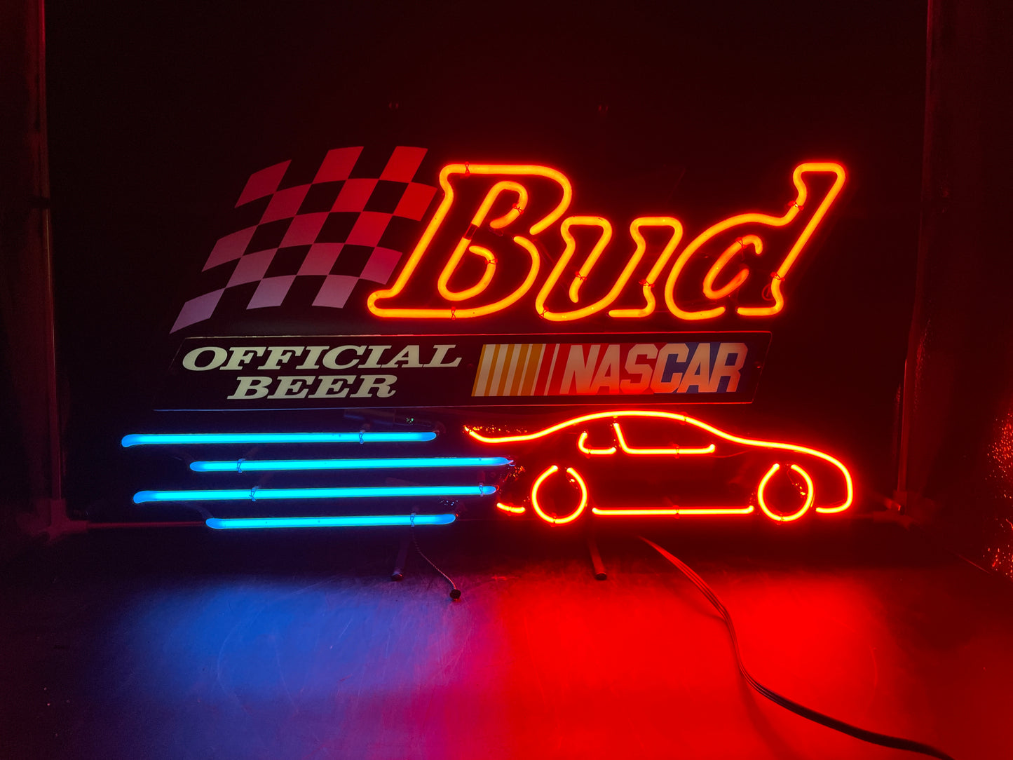 Bud Nascar back plastic for Budweiser Neon Sign Plastic Replacement Panel