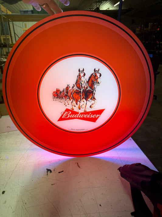 Budweiser King of Beers Neon Sign Plastic Replacement Panel
