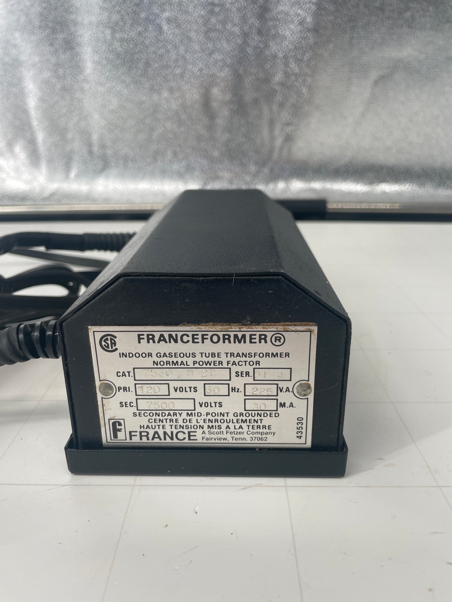 Franceformer Vintage Core & Coil Neon Sign Replacement Transformer – 7.5Kv