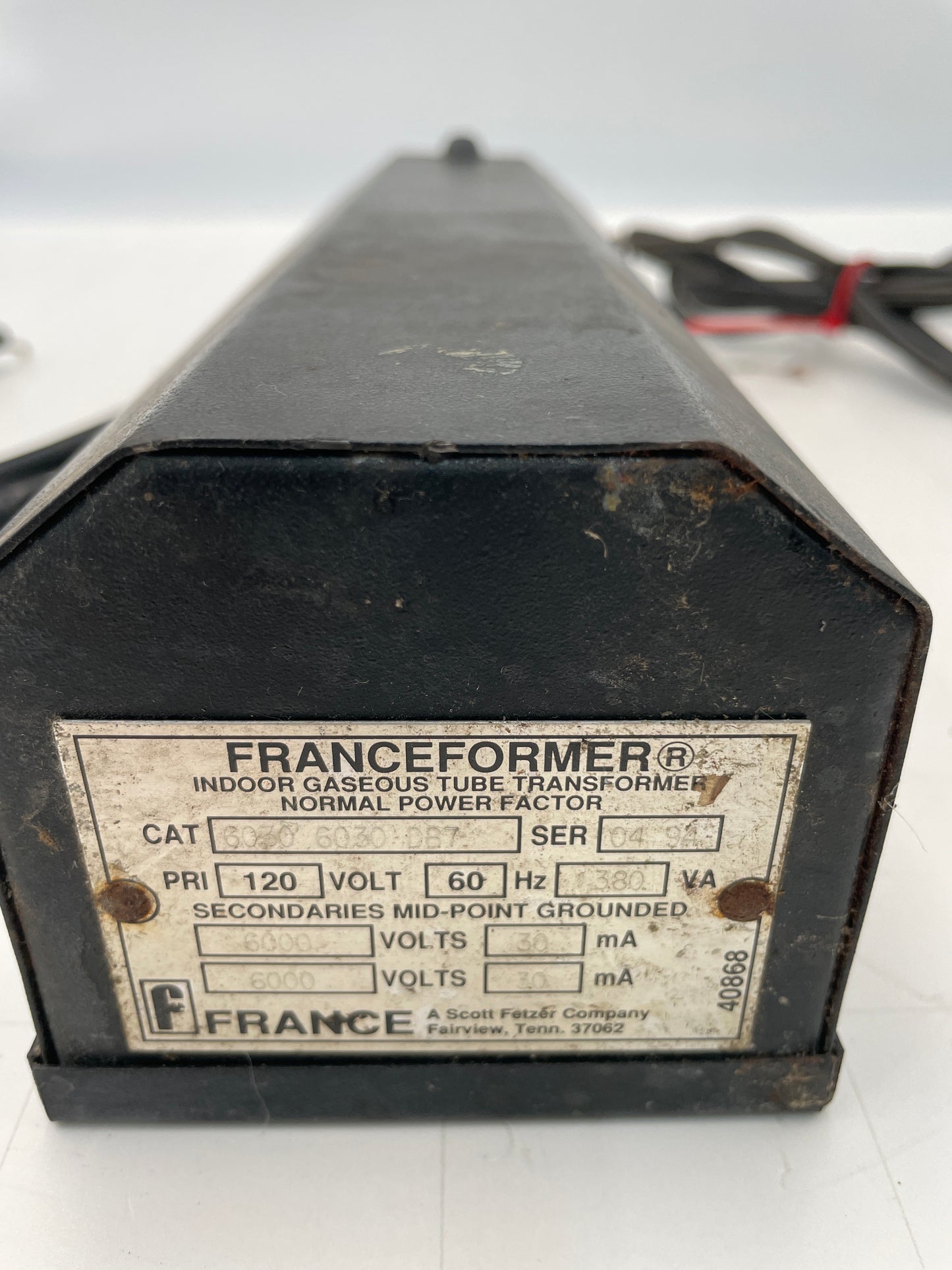 Franceformer Neon Transformer – Dual 6000V Vintage Core & Coil Neon Sign Replacement Transformer – 6Kv