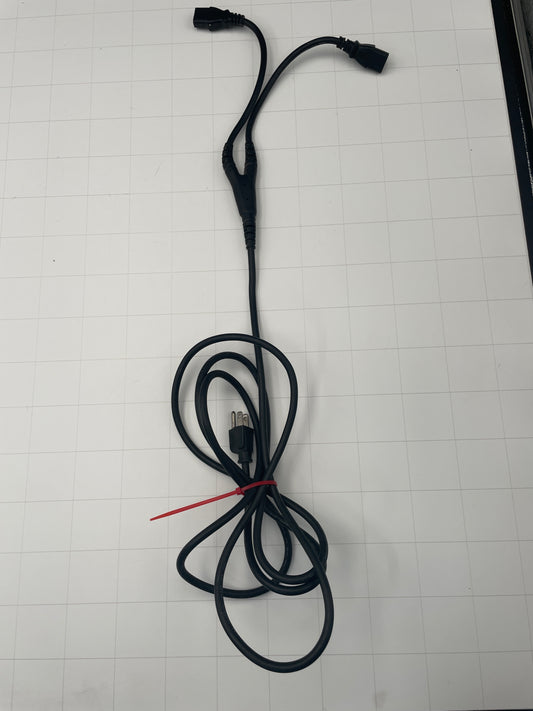 10 Ft Split Neon Sign Power Cord – Dual IEC Y-Style Replacement Cable