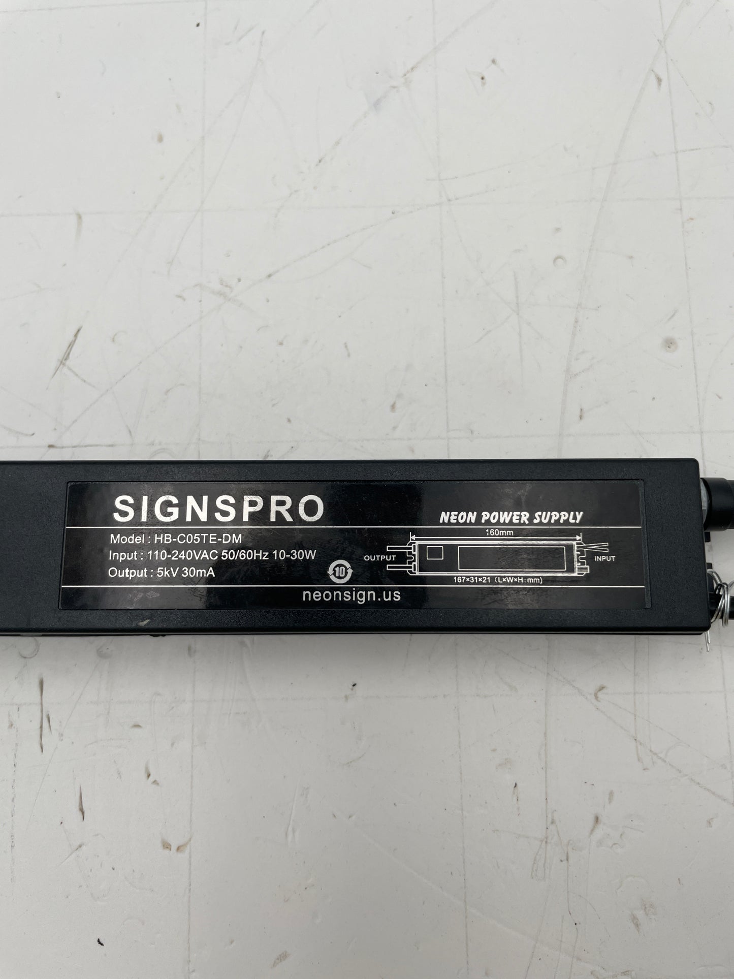 SignsPro HB-C05TE-DM Electronic Neon Sign Replacement Transformer – 5kV 30mA