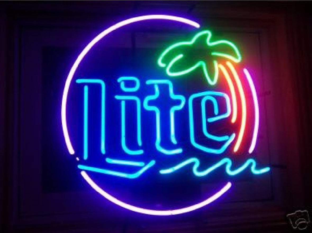 Wave/Water for Miller Lite Palm Neon Sign Replacement Tube New