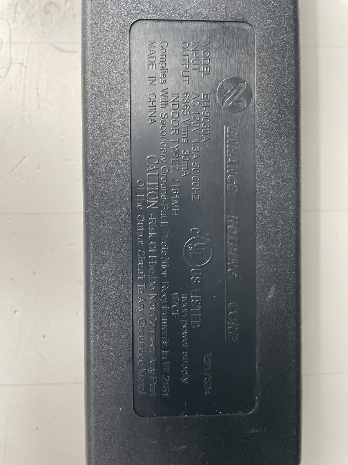 Enhance Electronic Neon Sign Replacement Transformer – 9Kv IEC Plug