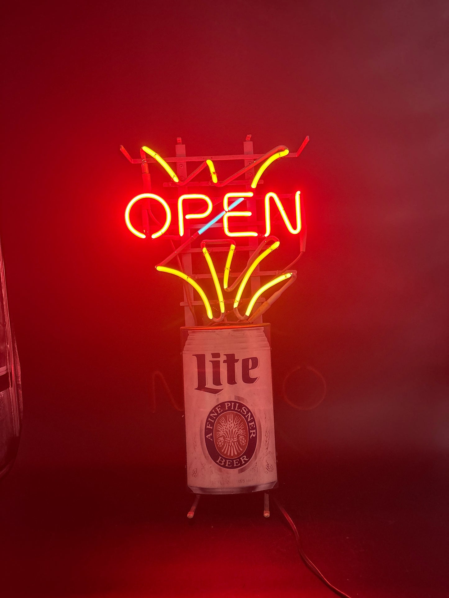 OPEN Single Stroke Word unit for Miller Lite Splash Can Replacement Tube - Neon Sign Part