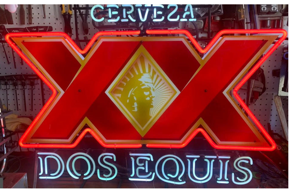 X unit (left or right) for Oversized Cerveza Dos Equis XX Marquis Neon Sign Replacement Tube