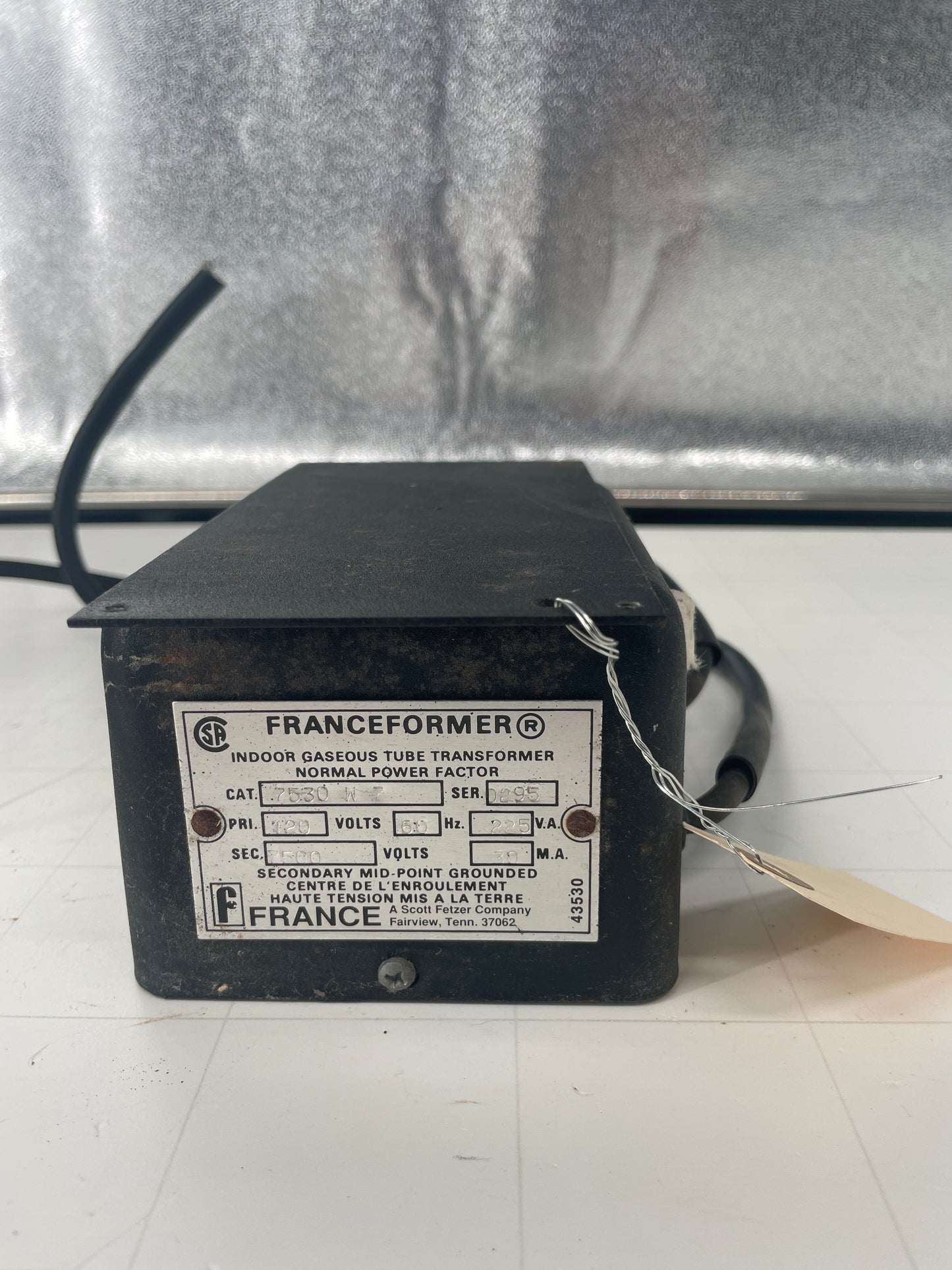 Franceformer Vintage Core & Coil Neon Sign Replacement Transformer – 7.5Kv