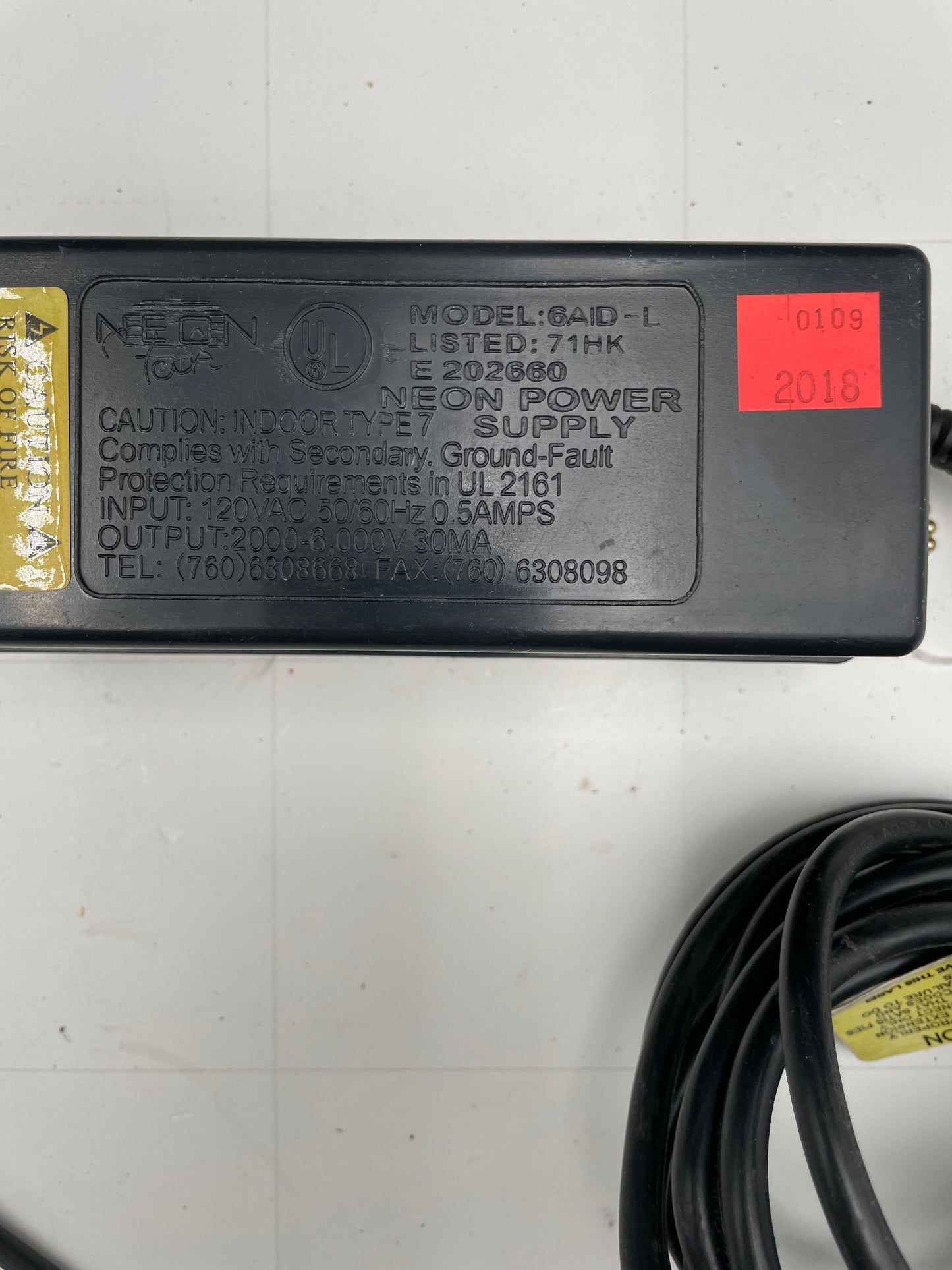 Neon Power Supply Electronic Neon Sign Replacement Transformer – 6Kv