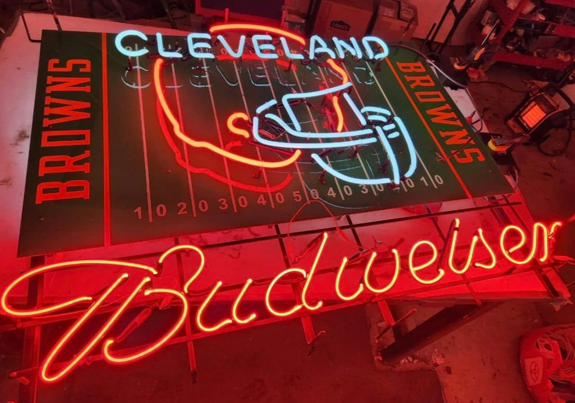 Helmet Border unit for Large Budweiser Cleveland Browns Replacement Tube - Neon Sign Part