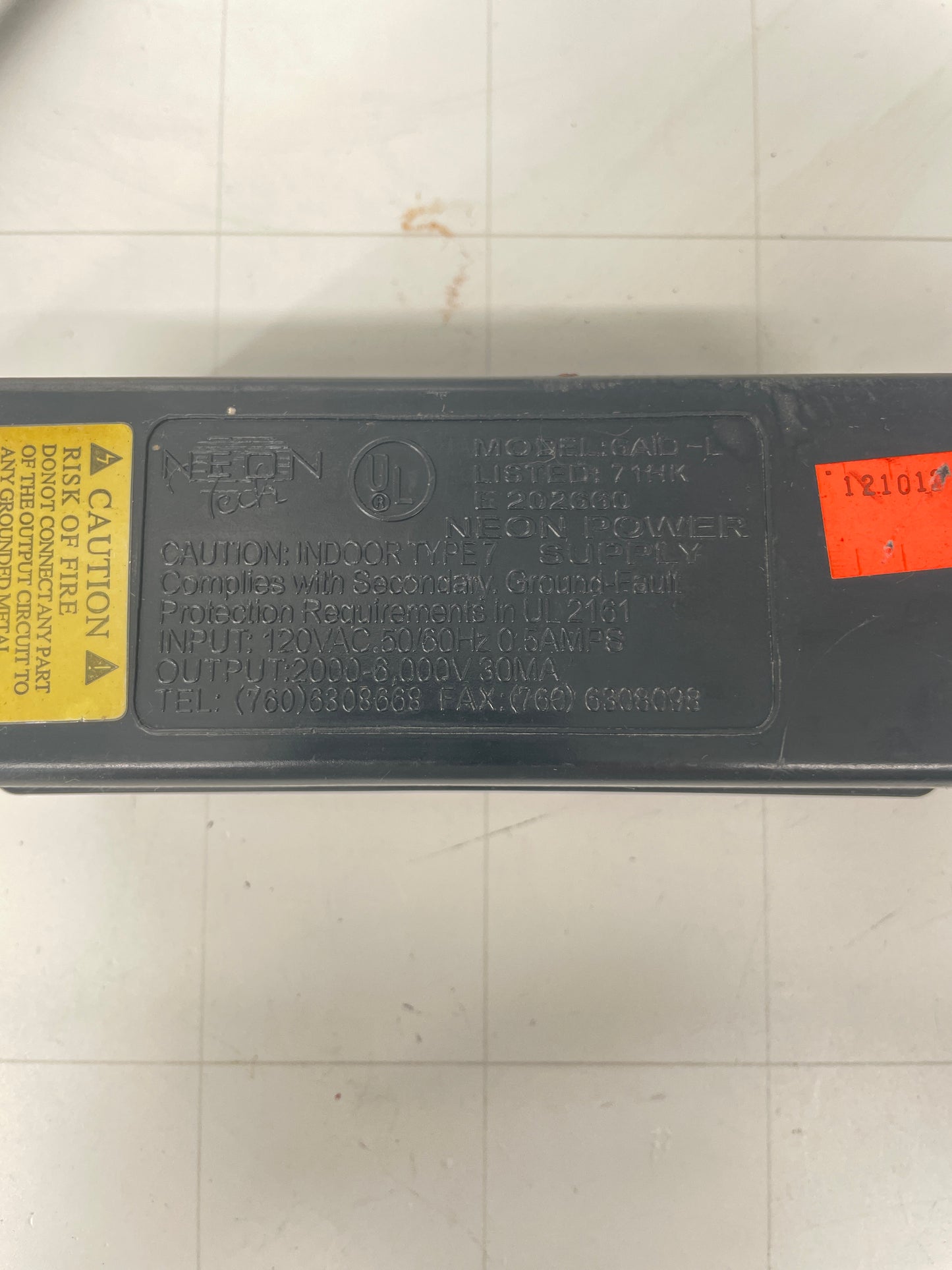 Neon Tech Power Supply Neon Sign Replacement Transformer – 6Kv