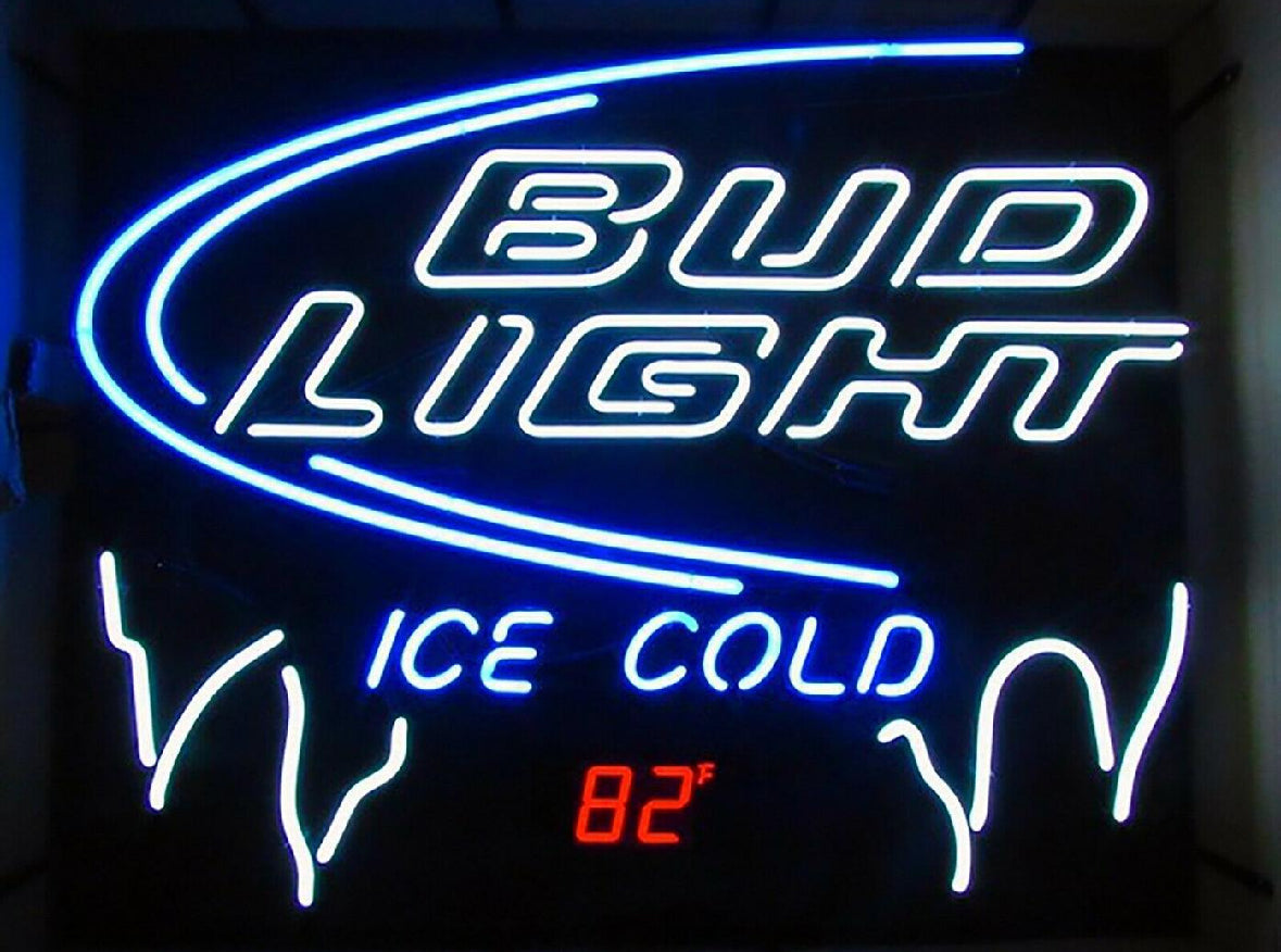 Cold Single Stroke Word unit with Border for Bud Light Replacement Tube - Neon Sign Part New
