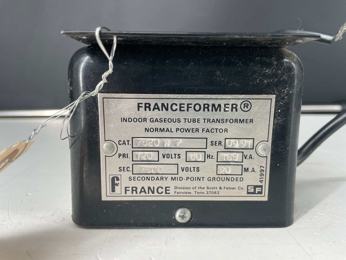 Franceformer Vintage Core & Coil Neon Sign Replacement Transformer – 7.5Kv
