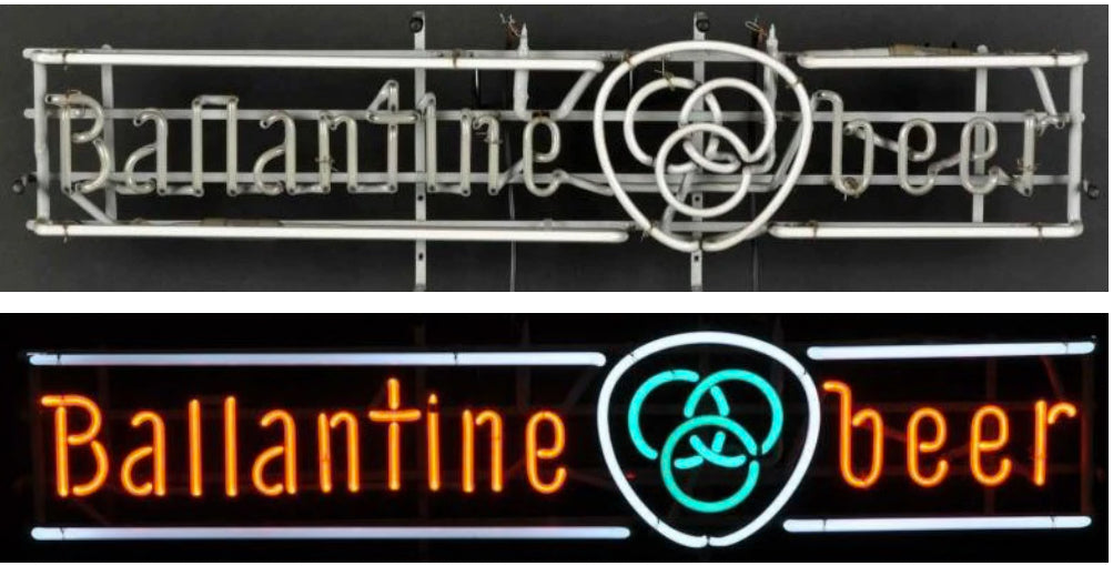 Ballantine Beer 60s Left Border Unit Replacement Tube - Neon Sign Part