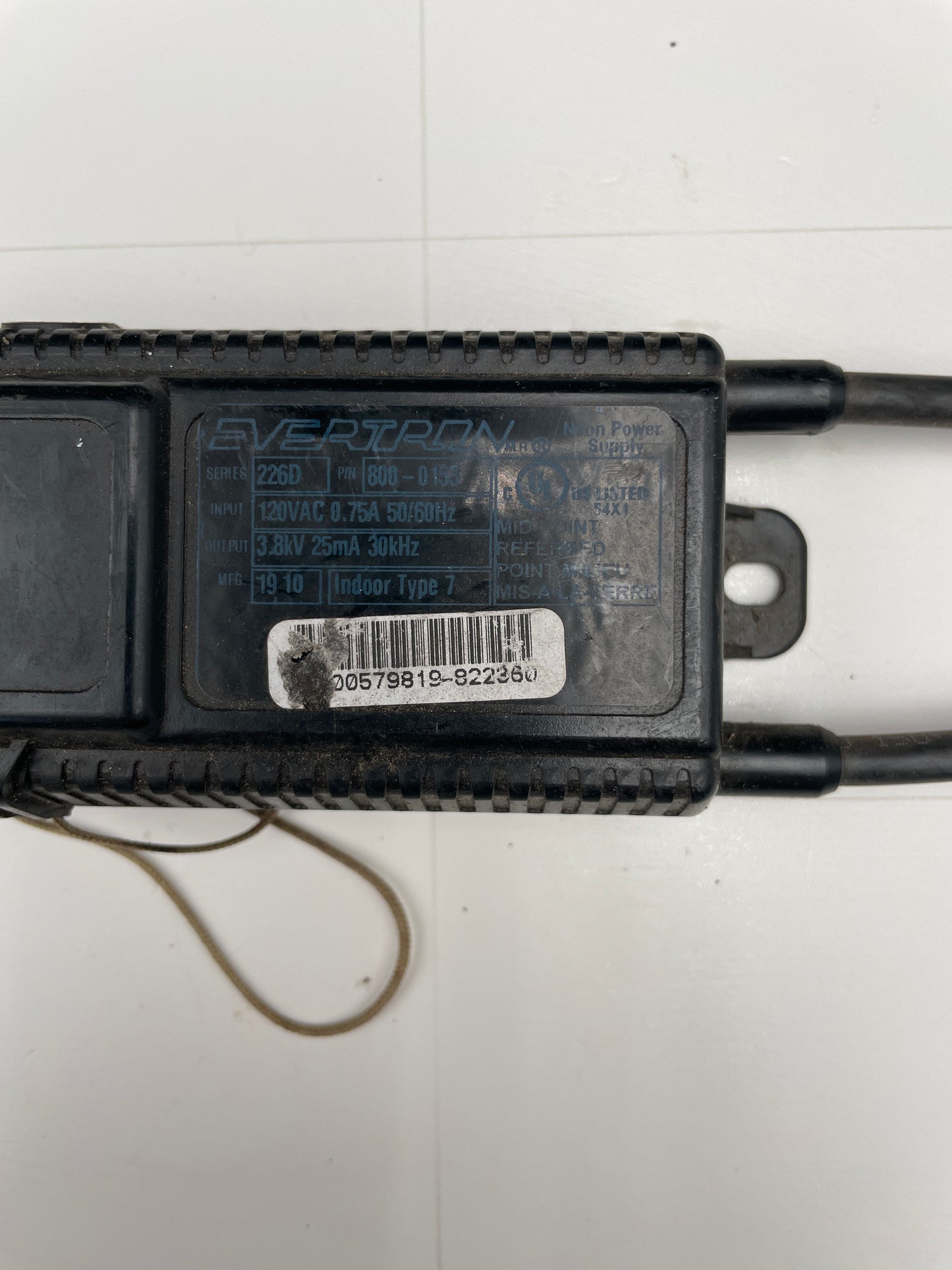 Evertron Electronic Neon Sign Replacement Transformer – 3.8Kv