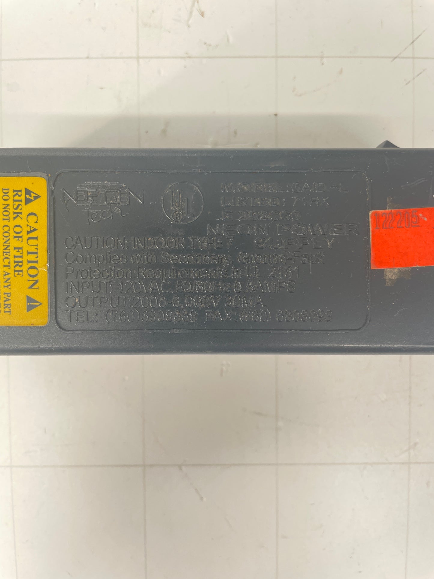 Neon Tech Power Supply Electronic Neon Sign Replacement Transformer – 6Kv