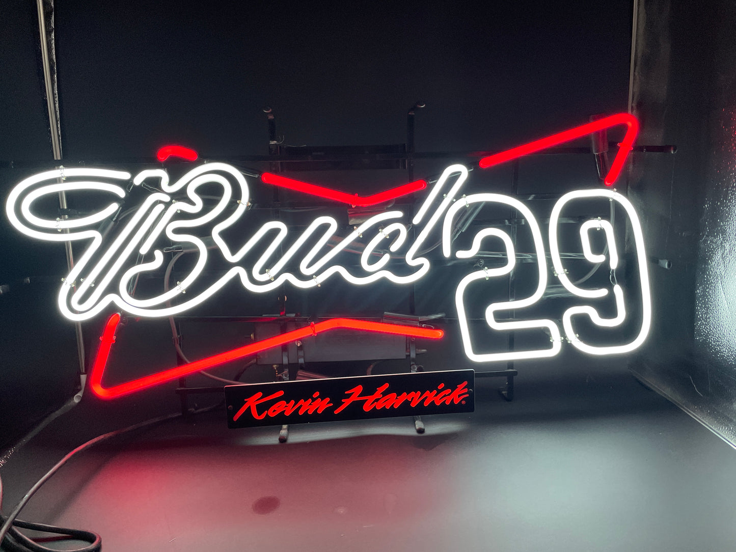 Bud Double Stroke Script Word unit for Bud 29 Kevin Harvick Replacement Tube - Neon Sign Part