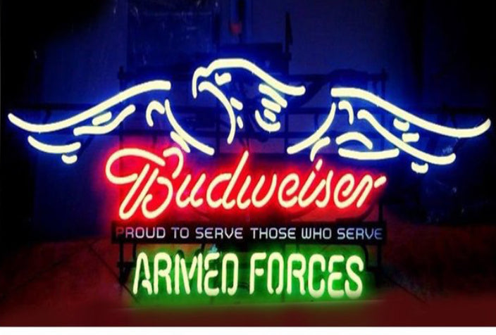 Top Left Eagle Wing for Budweiser Armed Forces Neon Sign Replacement Tube