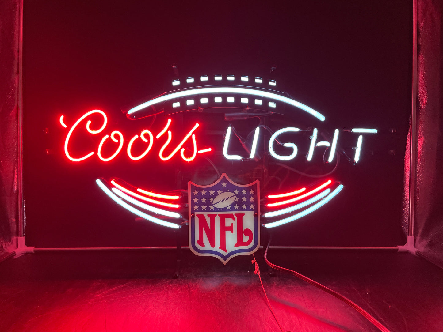 Red emphasis lines unit for Coors Light NFL Football Neon Sign Replacement Tube