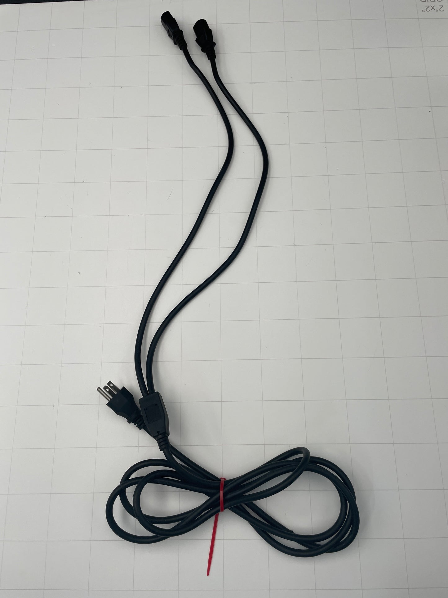 10 Ft Split Neon Sign Power Cord – Dual IEC Y-Style Replacement Cable