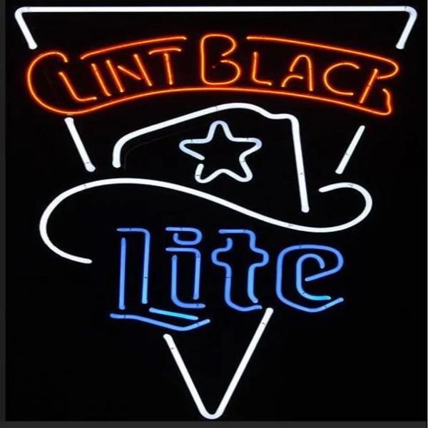 Blac for Miller Lite Clint Black Neon Sign Replacement Tube