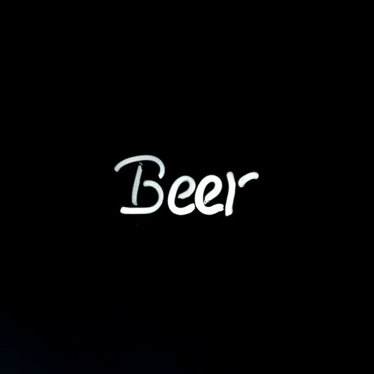 Beer Script White/White Neon Sign Replacement Tube