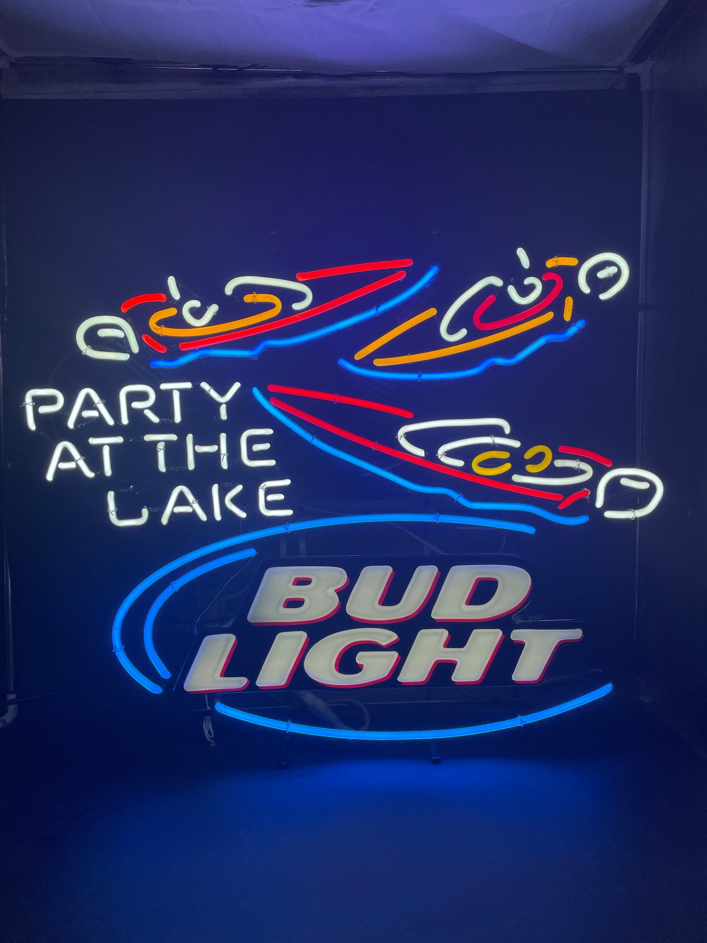 Top Left Speed Boat for Party at the Lake Bud Light Neon Sign Replacement Tube