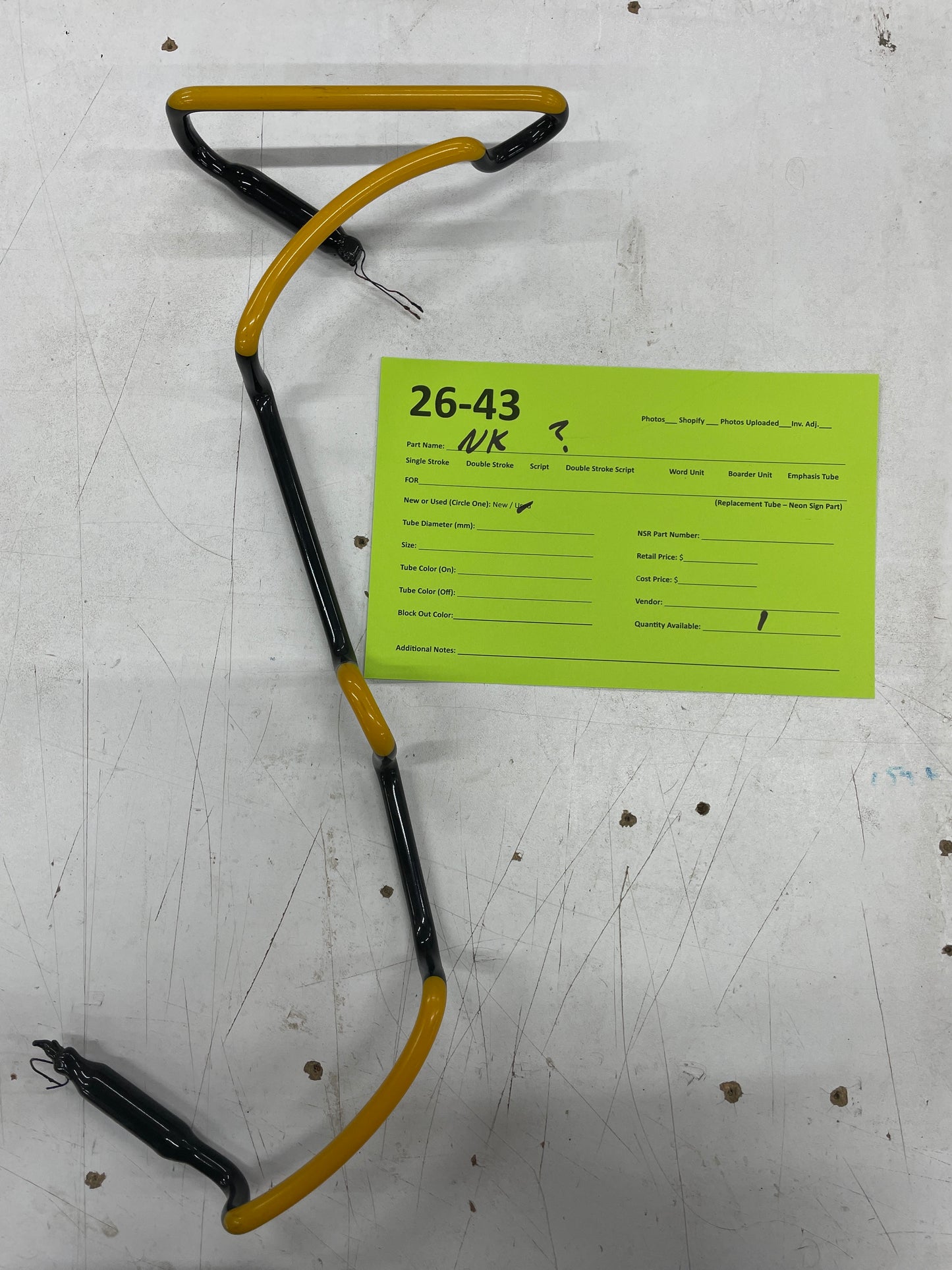 Mystery/Unknown Unit – Neon USA – Replacement Tube – Neon Sign Part