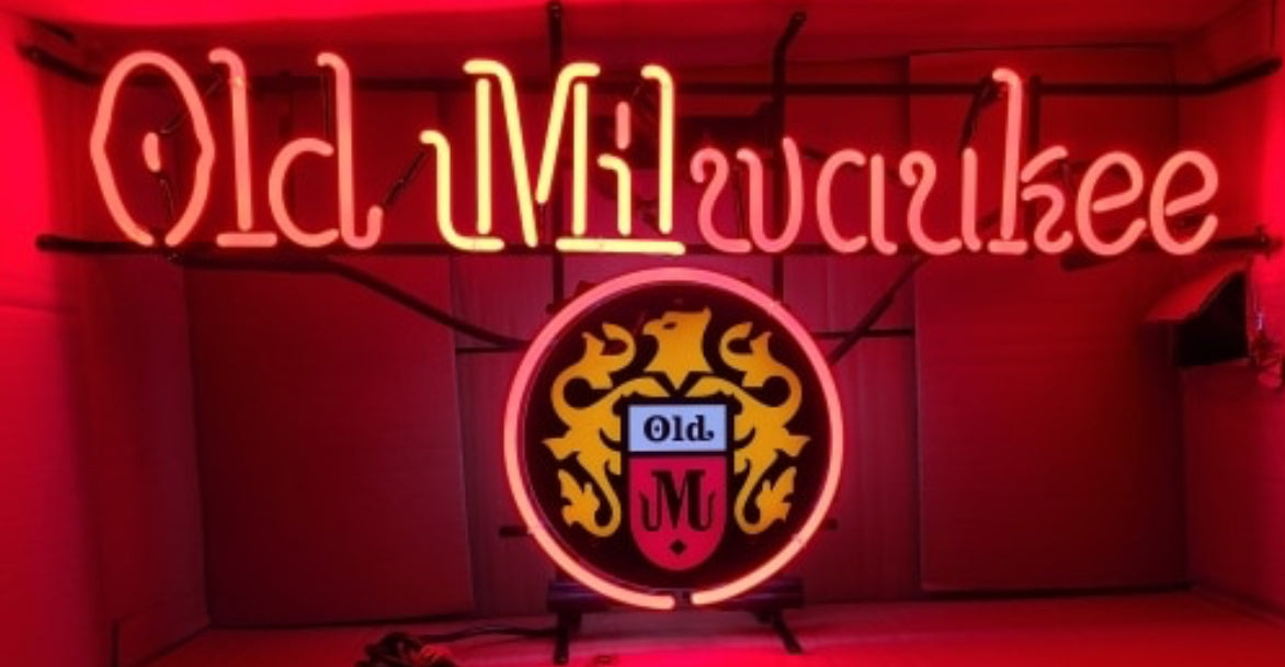 Old Milwaukee Neon Sign Plastic Replacement Panel