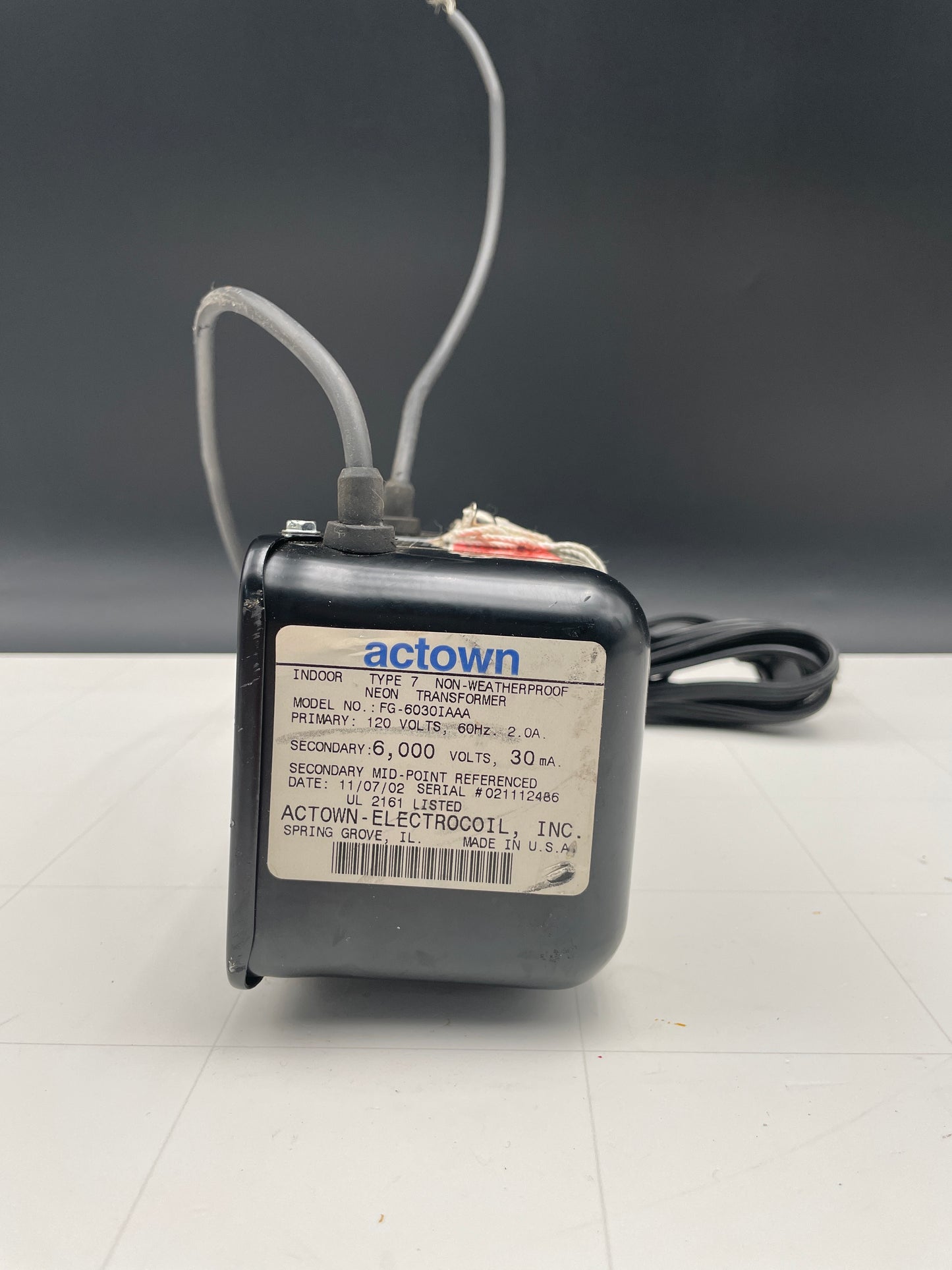 Actown Vintage Core & Coil Neon Sign Replacement Transformer – 6Kv