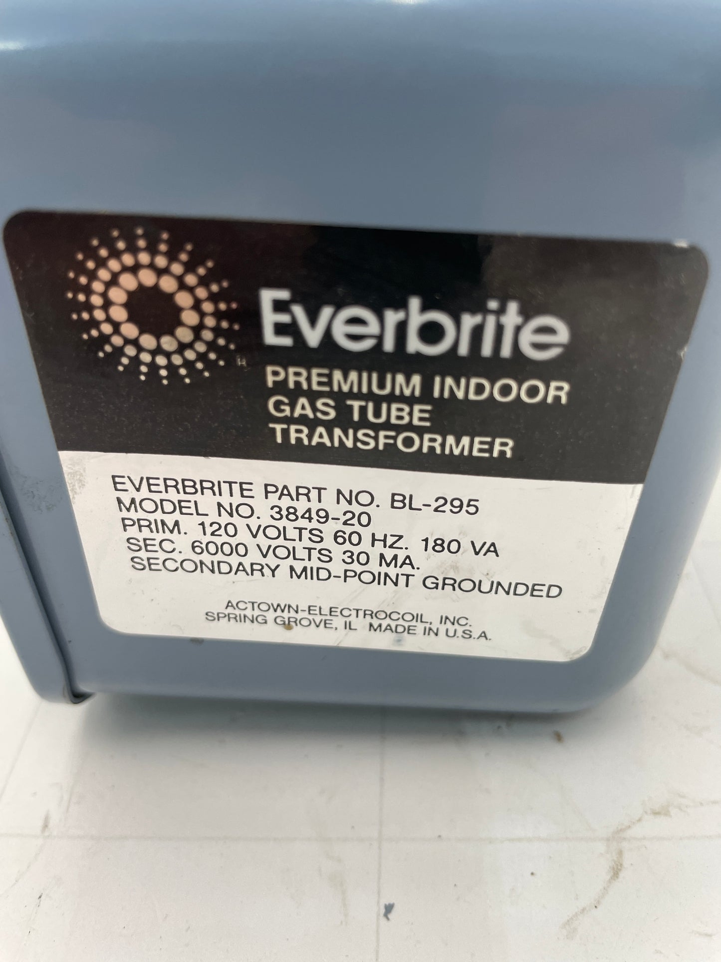 Everbrite Vintage Core & Coil Neon Sign Replacement Transformer – 6Kv