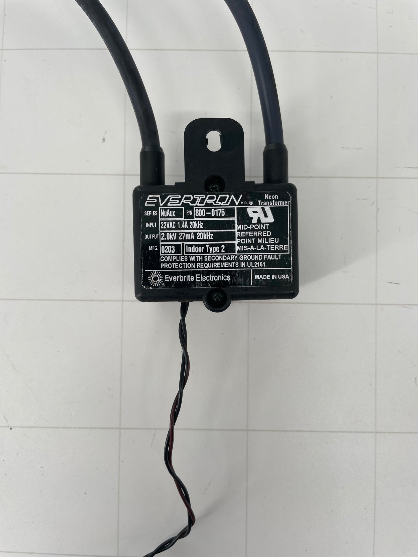 Evertron 800-0175 NuAux Neon Motion Transformer – Used