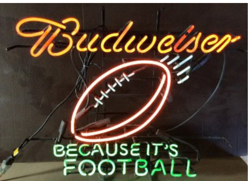 Laces for Budweiser Because It's Football Replacement Tube - Neon Sign Part Used