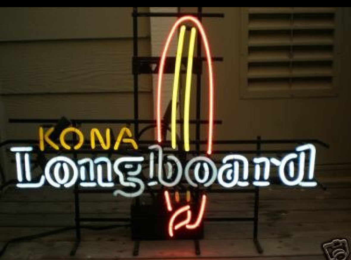board Double Stroke Word unit with Lower Surfboard unit for Kona Brewing Long Board Replacement Tube - Neon Sign Part