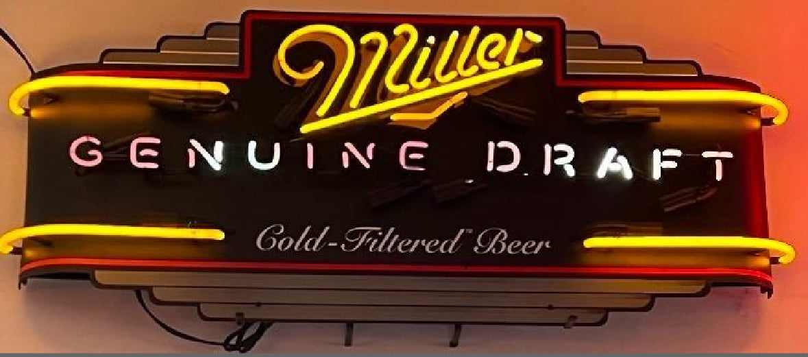 Miller Genuine Draft Neon Sign Plastic Replacement Panel