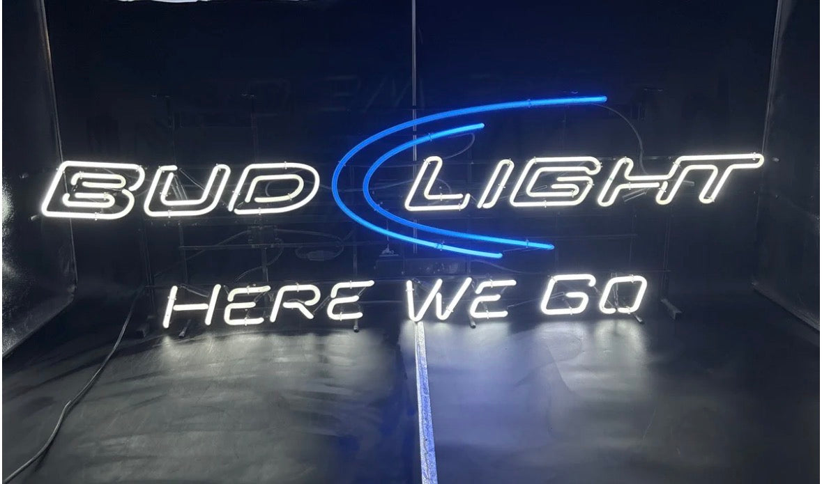 Double Swoosh Border unit for Here We Go Bud Light Replacement Tube - Neon Sign Part