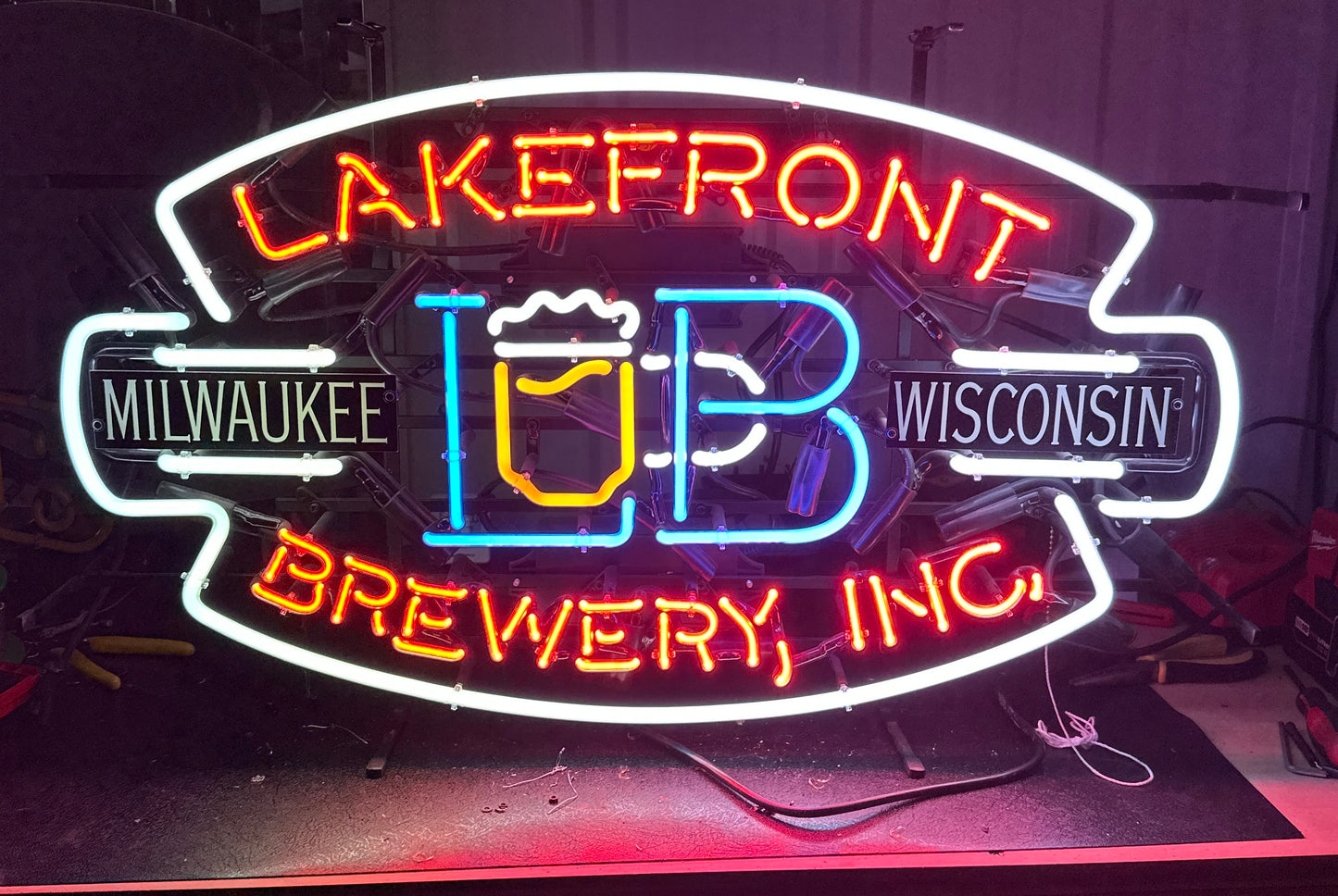 Mug and L for Lake Front Brewery Replacement Tube - Neon Sign Part