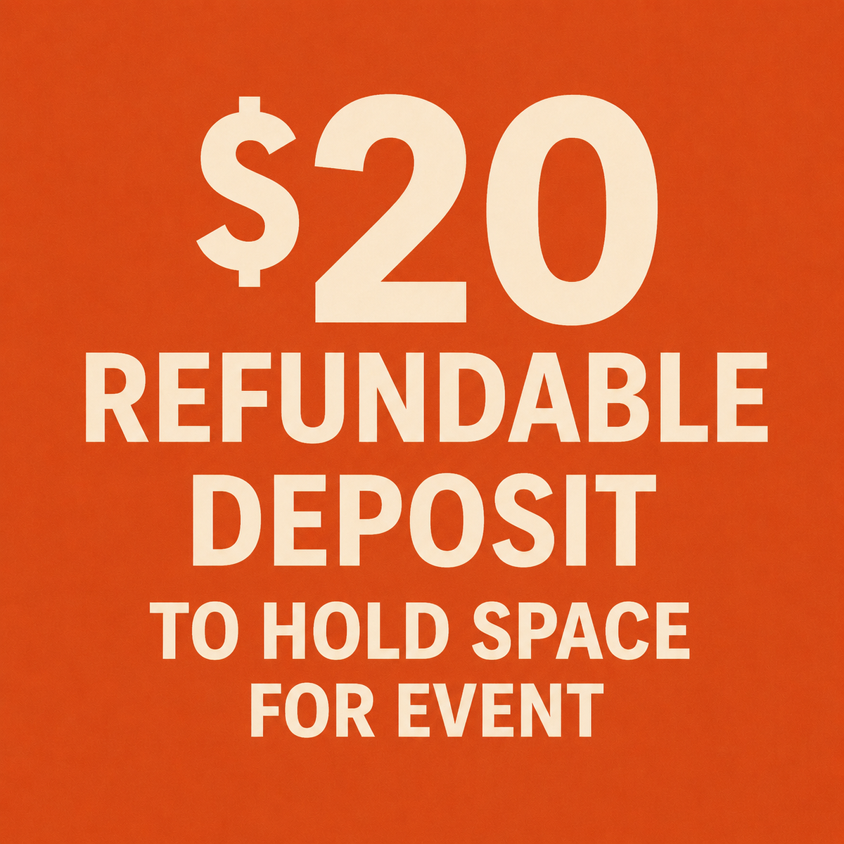 November 8th Vendor Registration Deposit