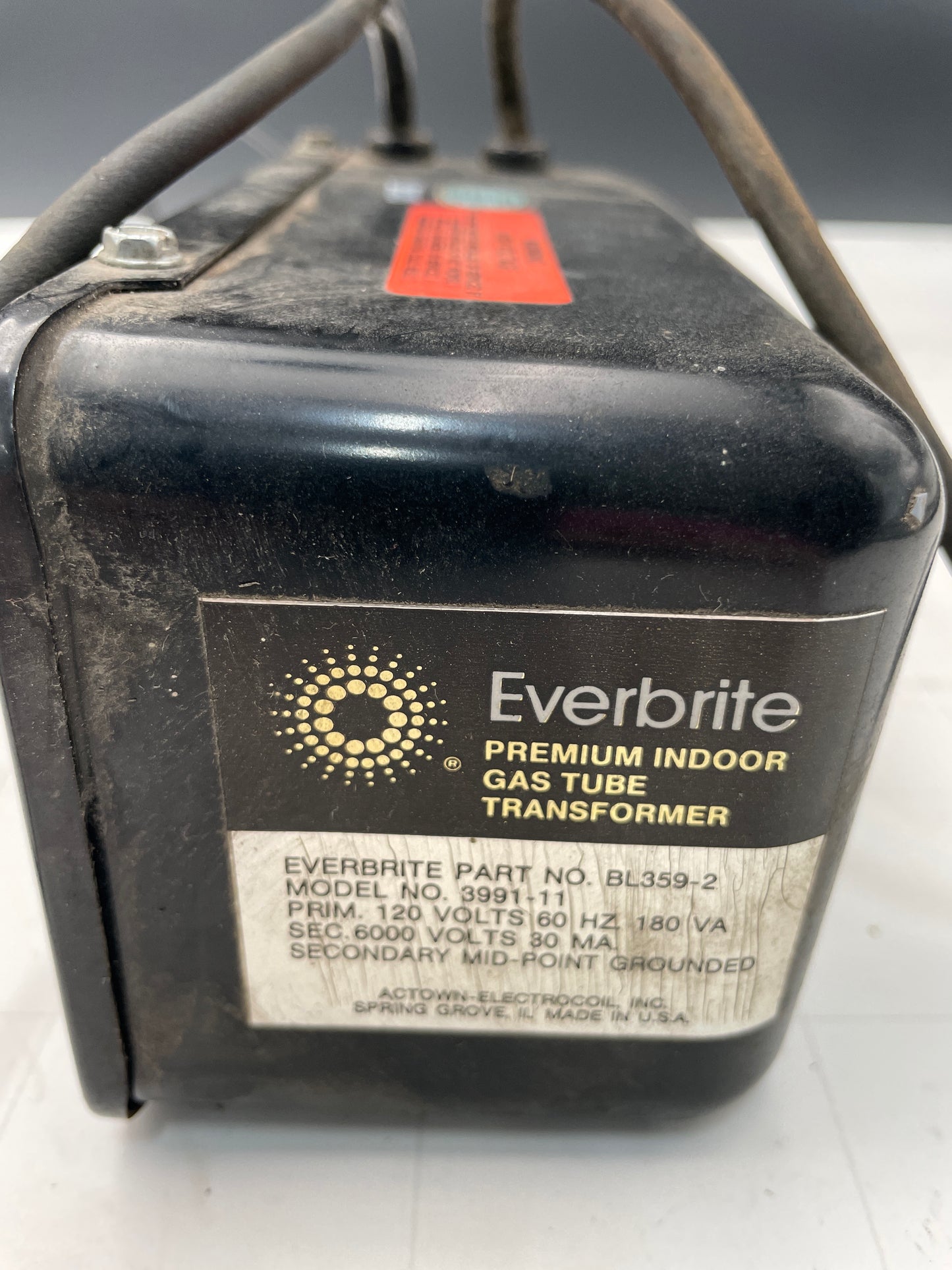 Everbrite Anheuser Busch Vintage Core & Coil Neon Sign Replacement Transformer – 6Kv
