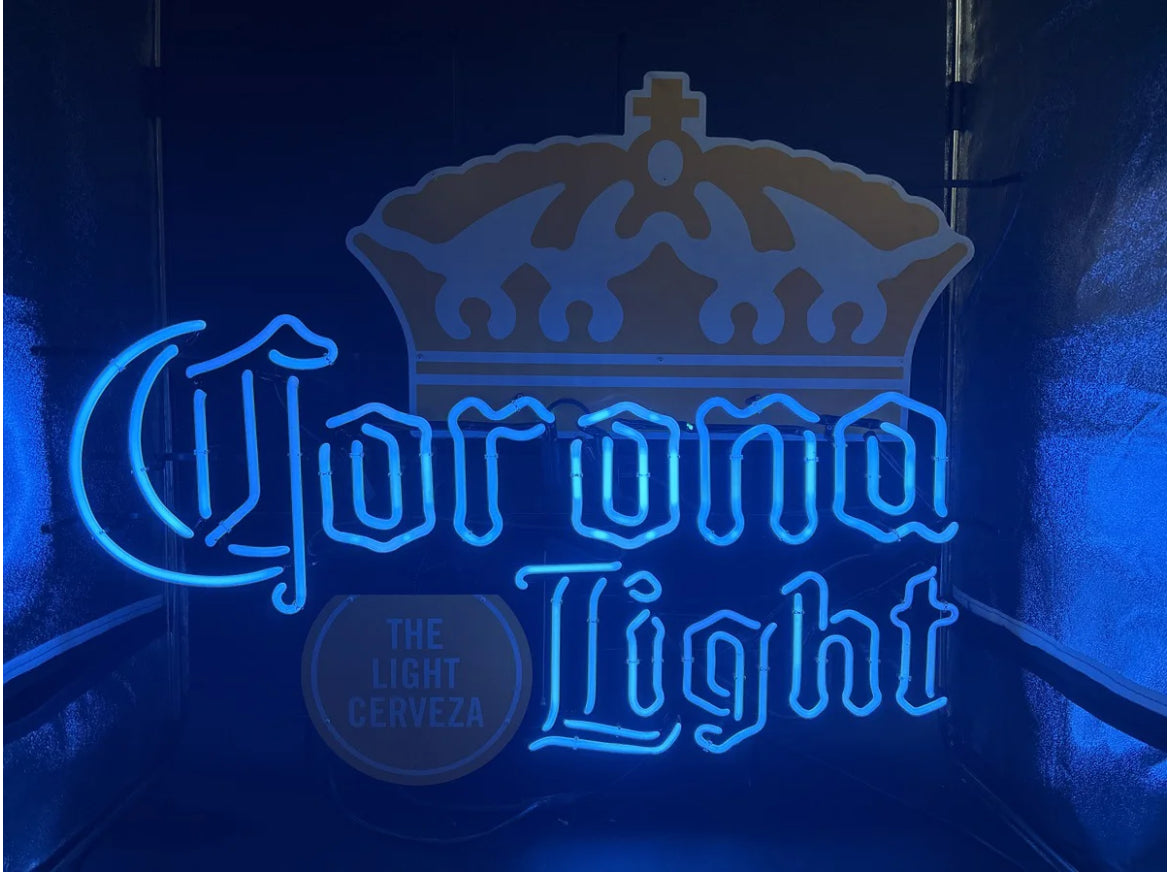 ht Double Stroke Blue Word unit for Large Corona Light Replacement Tube - Neon Sign Part