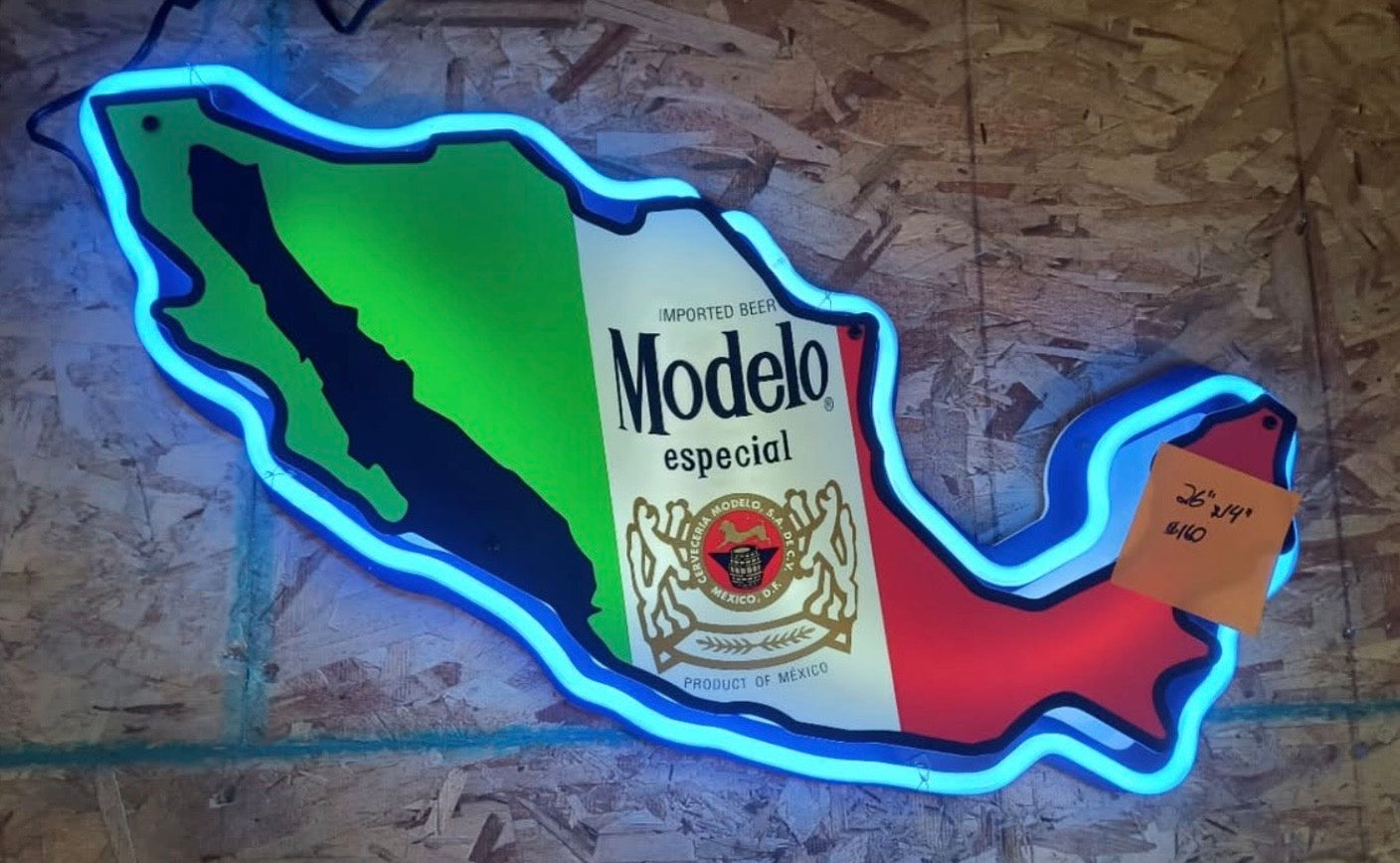 Blue Border Outline and Grid unit for Modelo Especial Mexico Neon Sign Replacement Tube - Neon Sign Part